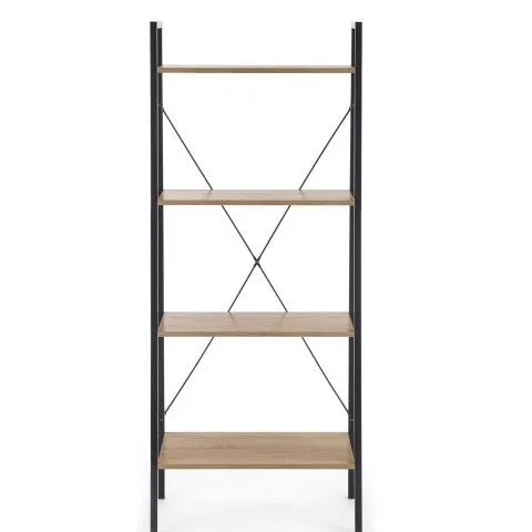 Regał NARVIK REG2 dąb sonoma czarny | MIRAT. styl LOFT kolekcja NARVIK HALMAR