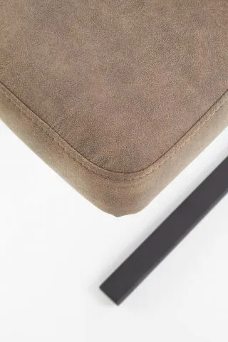 Krzesło K338 brązowe z przeszyciami na jednej nodze | MIRAT. w stylu LOFT kolekcja