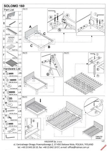 Instrukcja montażu łóżka SOLOMO