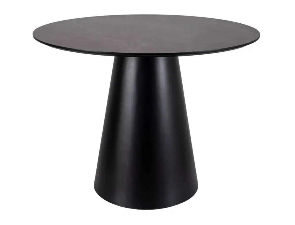 Stół okrągły ANGEL 100 cm z efektem marmuru | MIRAT