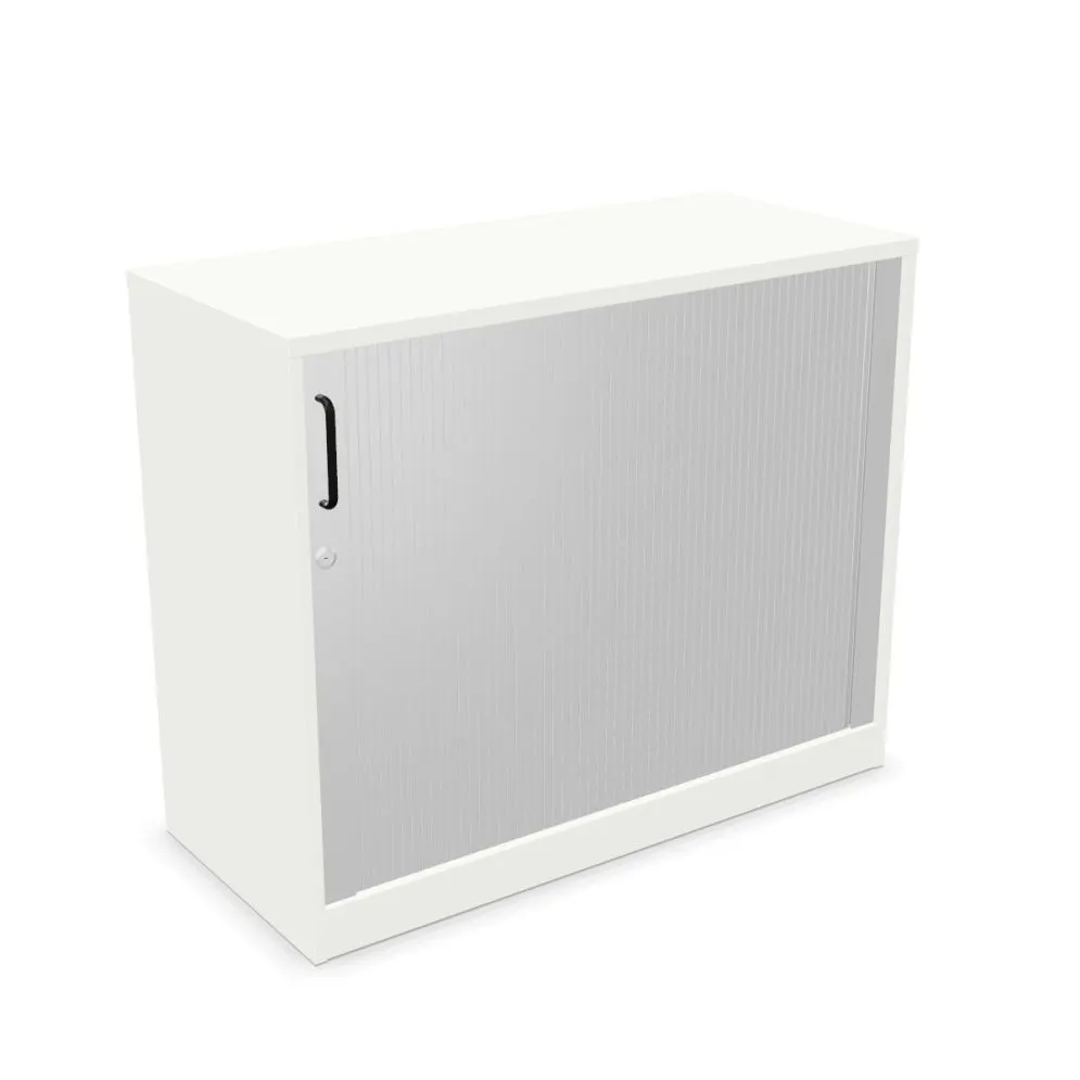 Szafka biurowa żaluzjowa EASY SPACE CABINET HRT 2-OH 100cm biała zamykana I sklep meblowy MIRAT.