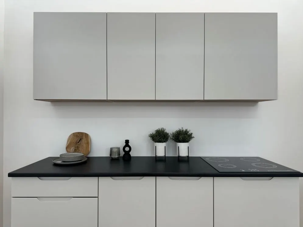 Szafka kuchenna wisząca ISABEL W60 P/L szary mat/dąb artisan jednodrzwiowa I sklep meblowy MIRAT.