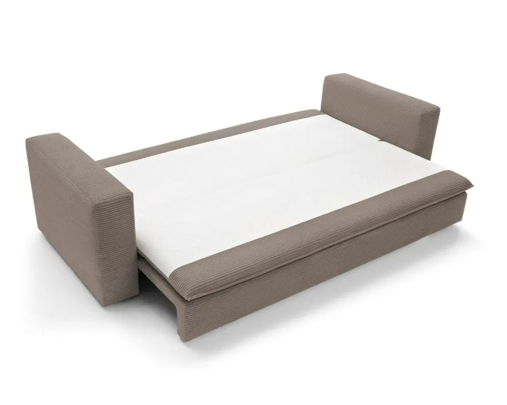 Sofa rozkładana LUNA jasna brązowa z podłokietnikami I sklep meblowy MIRAT.