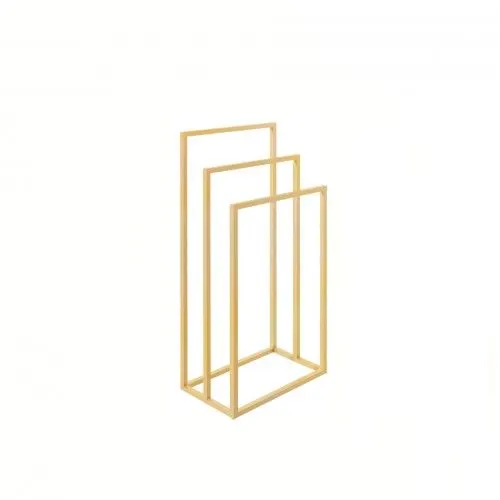 Wieszak na ręczniki RM-01 potrójny złoty do łazienki | MIRAT. styl GLAMOUR