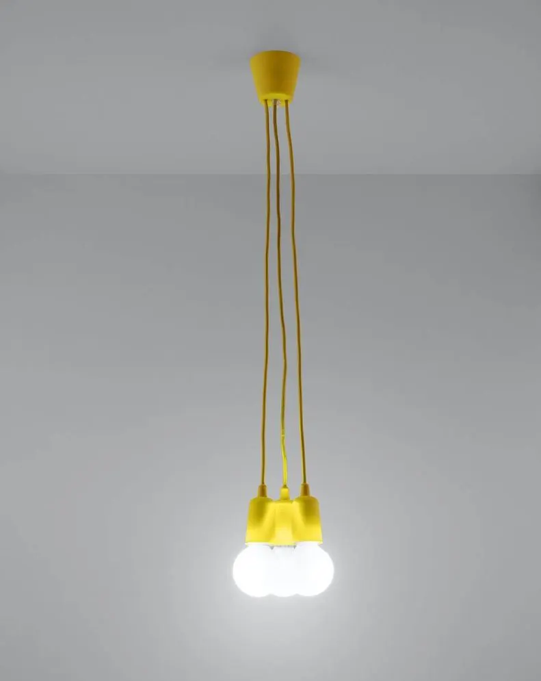 Lampa wisząca DIEGO 3 żółta | sklep MIRAT  kolekcja diego