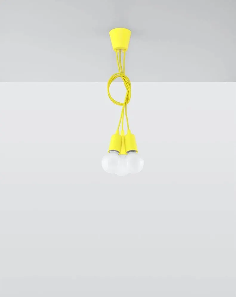 Lampa wisząca DIEGO 3 żółta | sklep MIRAT  kolekcja diego
