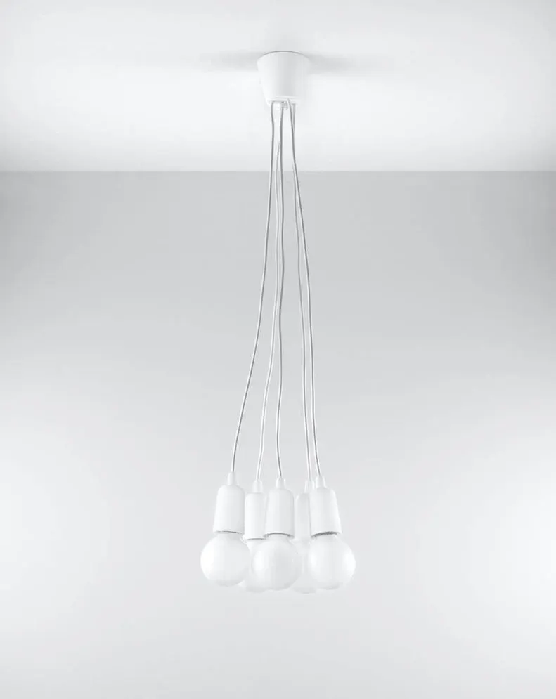 Lampa wisząca DIEGO 5 biała | sklep MIRAT  kolekcja diego