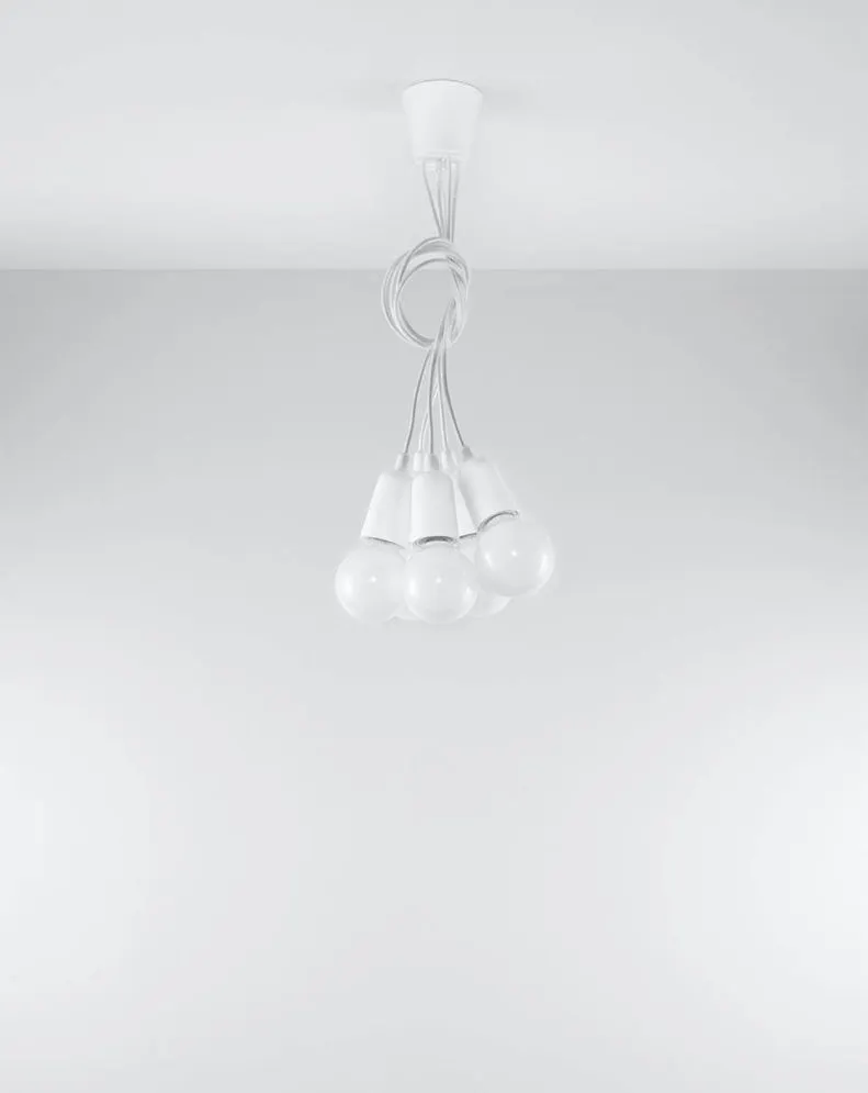 Lampa wisząca DIEGO 5 biała | sklep MIRAT  kolekcja diego
