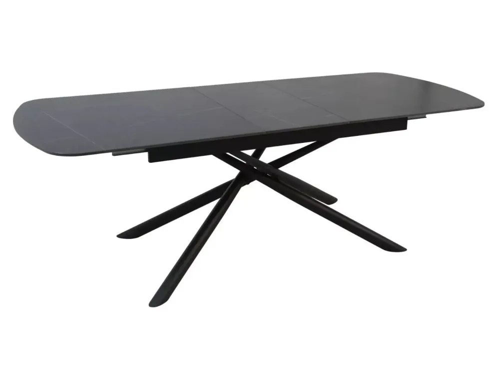 Duży stół ceramiczny Vector 180(220)x90 cm czarny | MIRAT styl LOFT