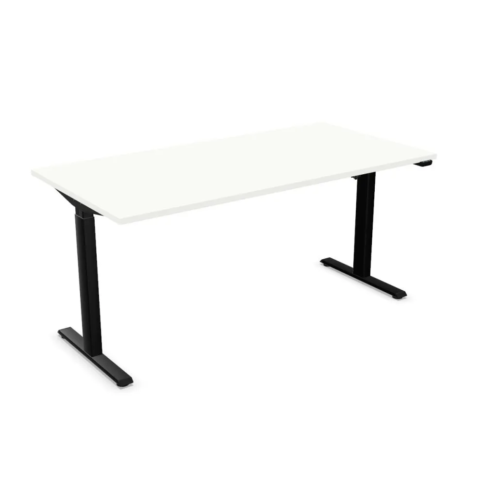 Biurko eCOMO 160x80cm białe z regulacją wysokości do biura I sklep meblowy MIRAT.
