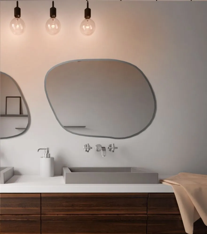 Lustro łazienkowe RUBINO CLOUD IV 90 wiszące z ramą z tworzywa | MIRAT. w stylu  kolekcja RUBINO