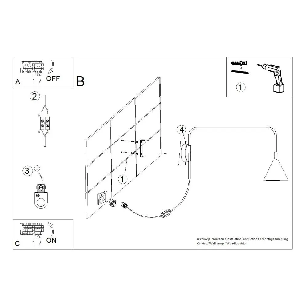 Kinkiet NOX czarny | sklep MIRAT kolekcja nox