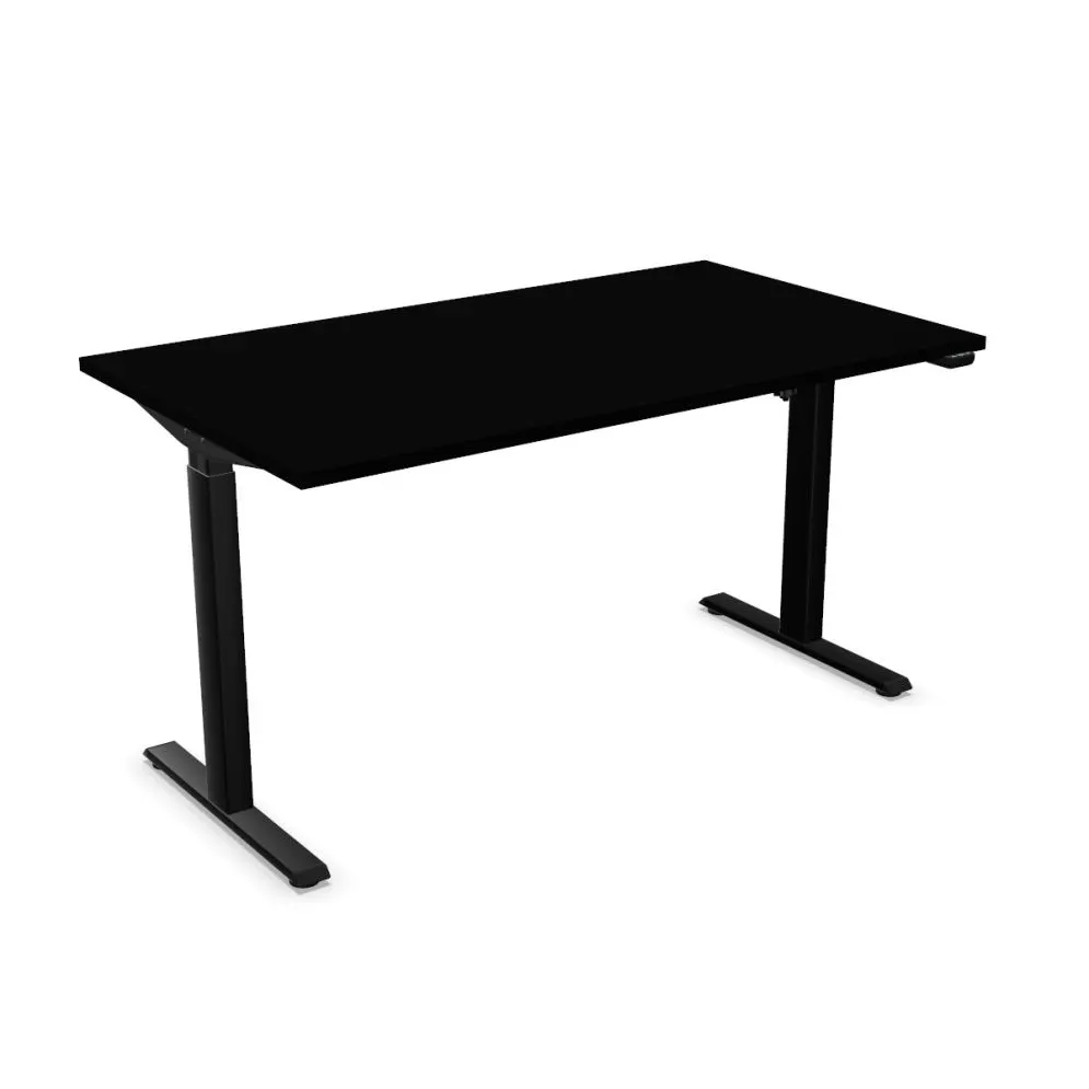 Biurko eCOMO 140x70cm czarne z regulacją biurowe I sklep meblowy MIRAT.