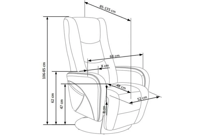 Fotel PULSAR szary rozkładany sterowany pilotem I sklep meblowy MIRAT.