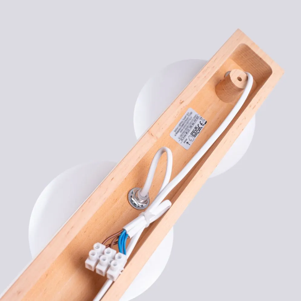 Plafon BULBO 3 naturalne drewno | sklep MIRAT  kolekcja bulbo