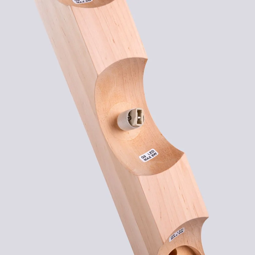 Plafon BULBO 4 naturalne drewno | sklep MIRAT kolekcja bulbo