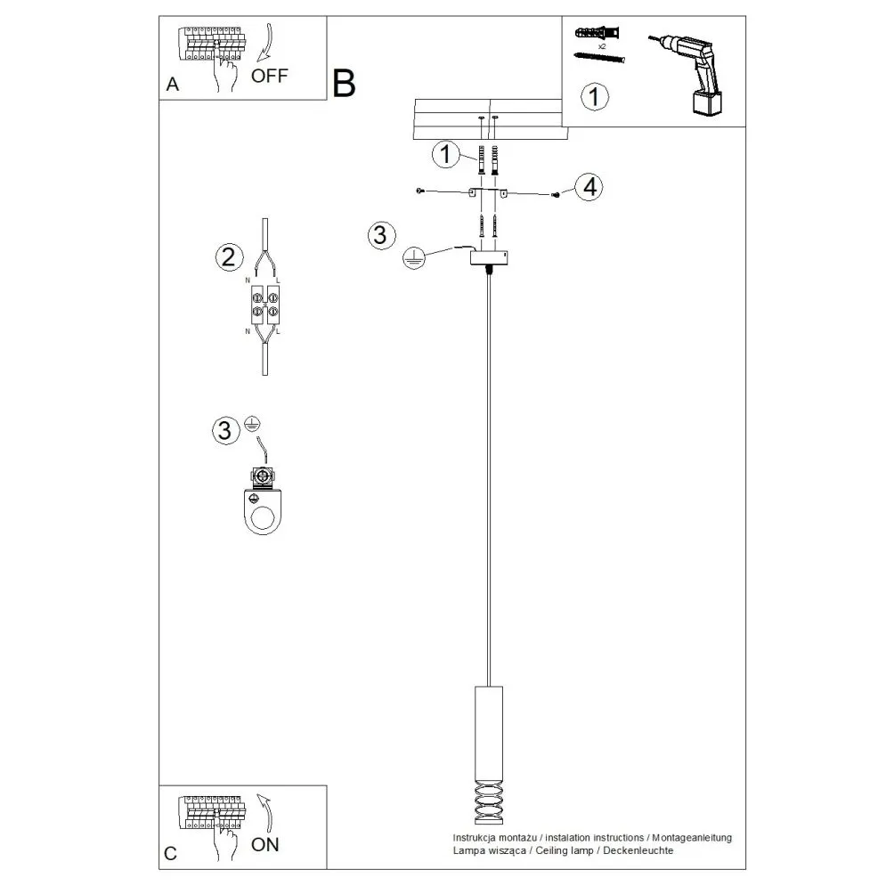 Lampa wisząca LAMI 1 biały | sklep MIRAT kolekcja lami