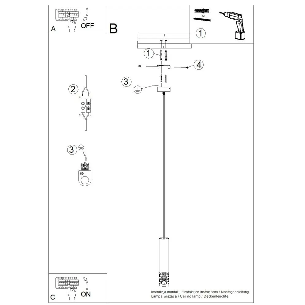 Lampa wisząca LIRO 1 biały | sklep MIRAT kolekcja liro