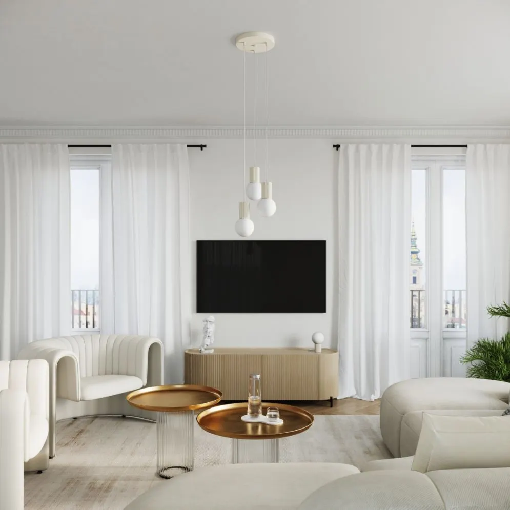 Lampa wisząca HALO 1 beżowa | sklep MIRAT  kolekcja halo