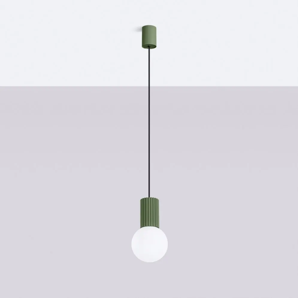 Lampa wisząca HALO 1 zielona oliwka | sklep MIRAT kolekcja halo