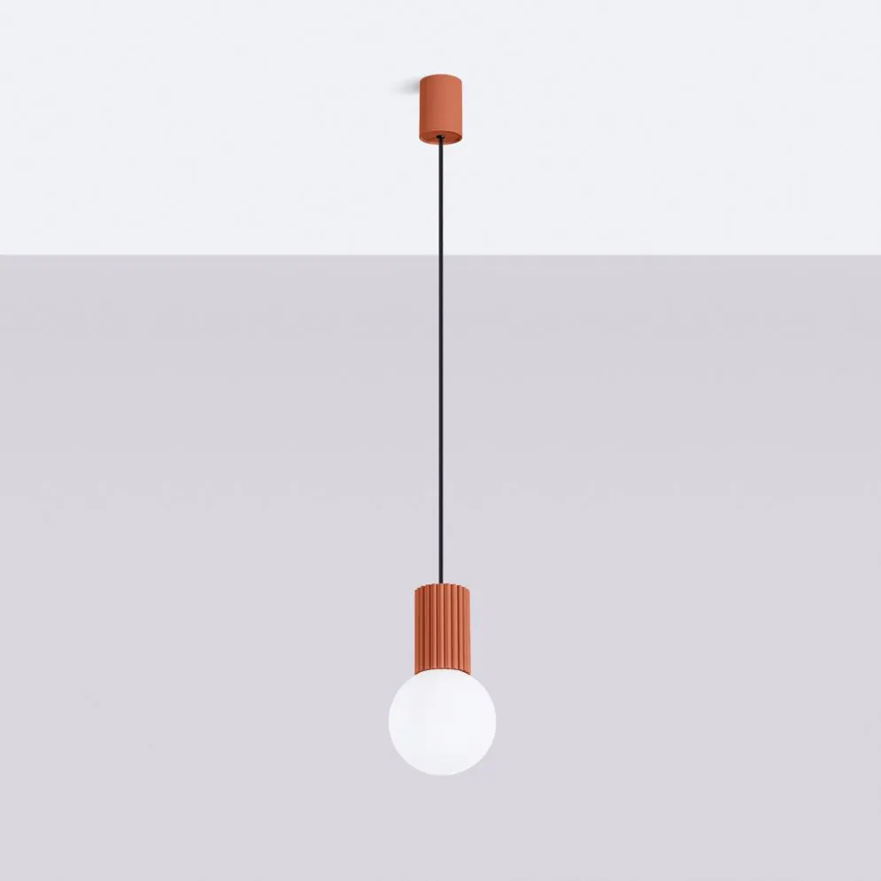 Lampa wisząca HALO 1 ochra czerwona | sklep MIRAT kolekcja halo