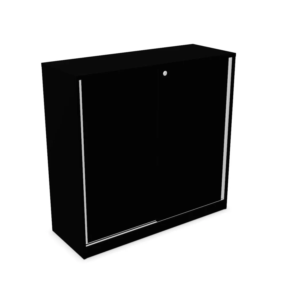 Szafka biurowa przesuwna EASY SPACE CABINET S 3-OH 120cm czarna zamykana I sklep meblowy MIRAT.