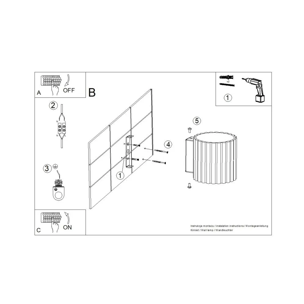 Kinkiet AURA czarny G9 | sklep MIRAT kolekcja aura