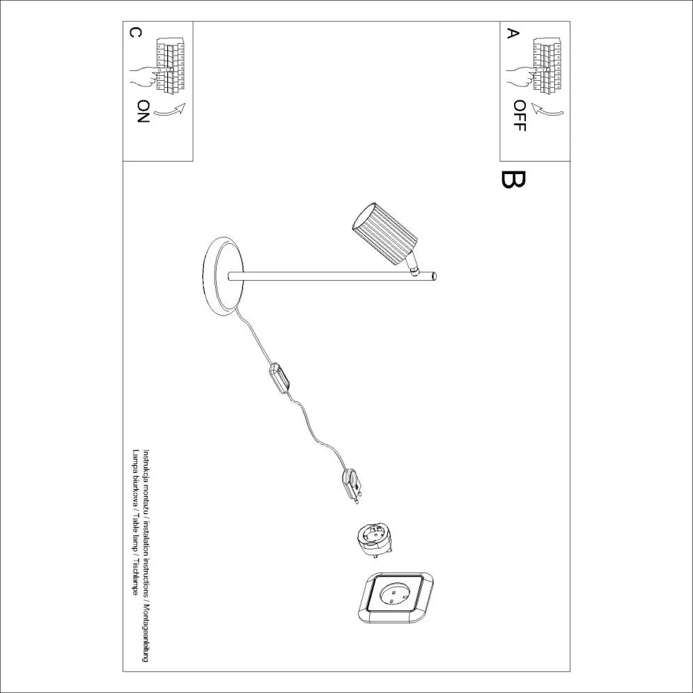 Lampa biurkowa KARBON taupe | sklep MIRAT kolekcja karbon