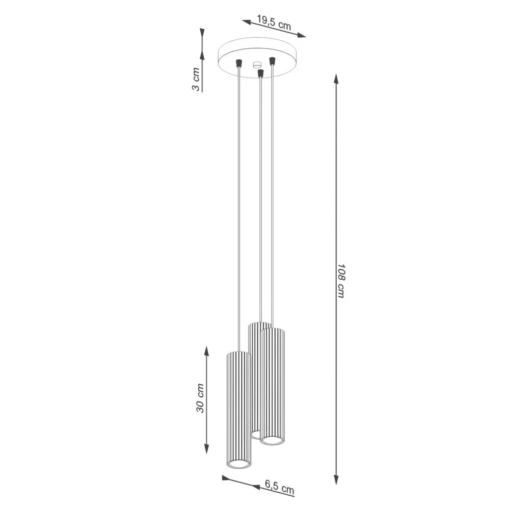 Lampa wisząca KARBON 3P taupe | sklep MIRAT kolekcja karbon