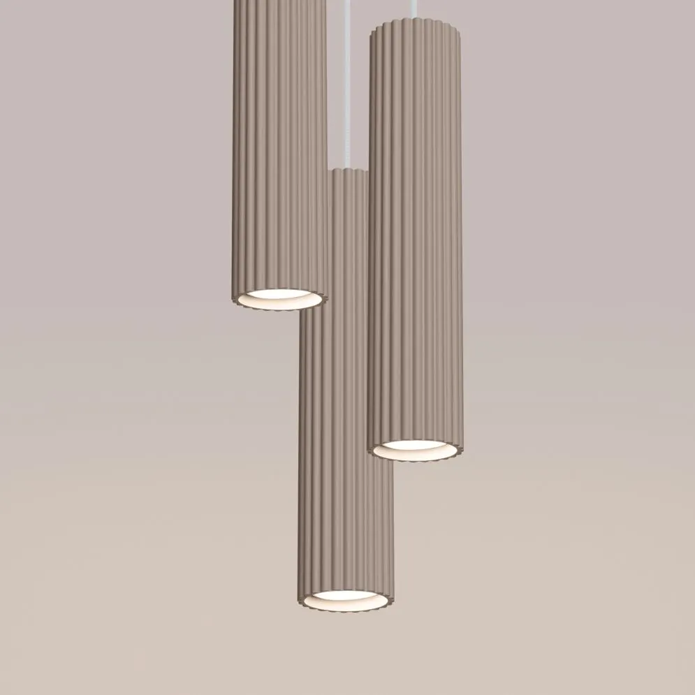 Lampa wisząca KARBON 3P taupe | sklep MIRAT kolekcja karbon