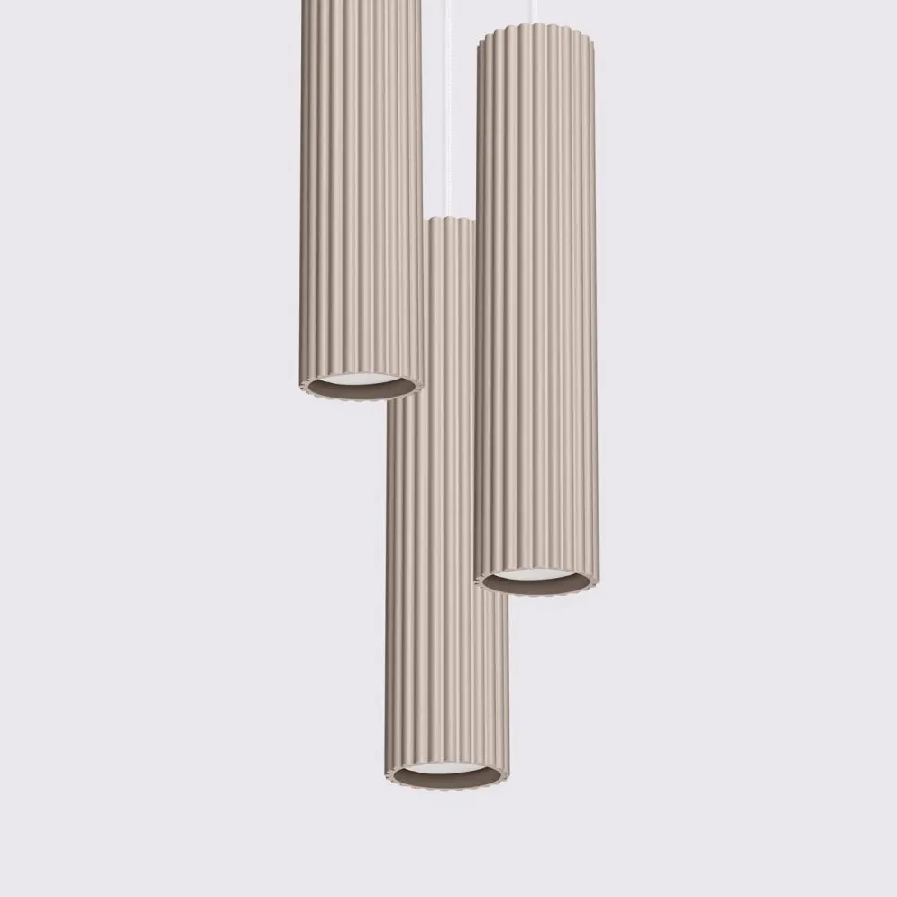 Lampa wisząca KARBON 3P taupe | sklep MIRAT kolekcja karbon