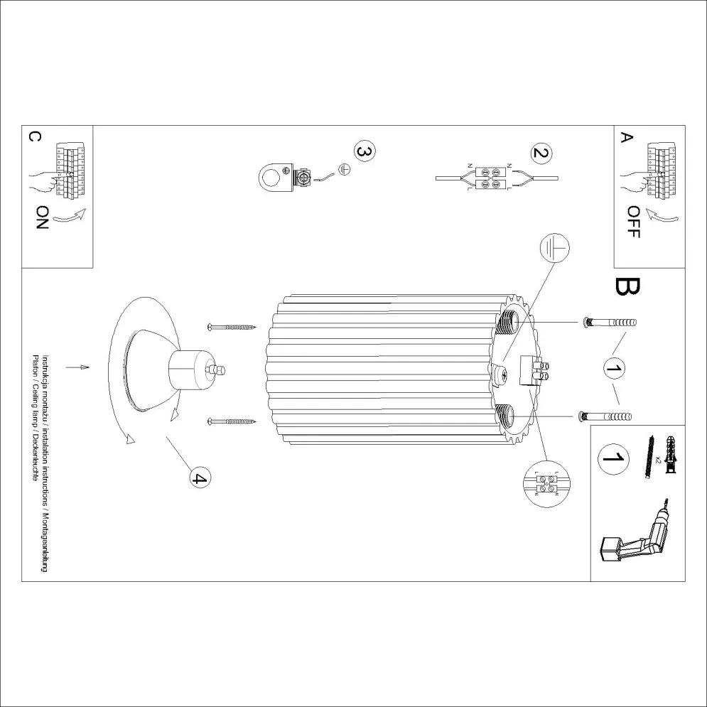 Plafon KARBON 10 taupe | sklep MIRAT  kolekcja karbon