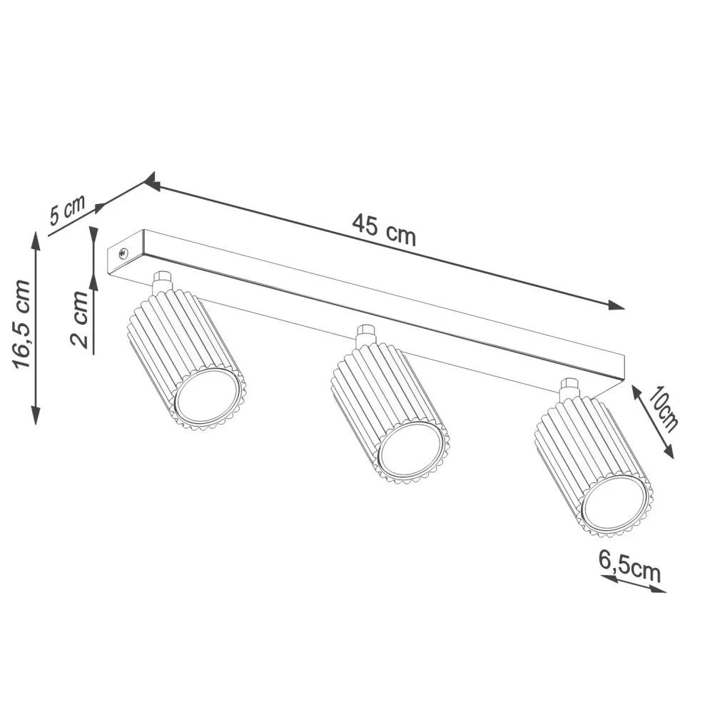 Plafon KARBON 3L taupe | sklep MIRAT kolekcja karbon