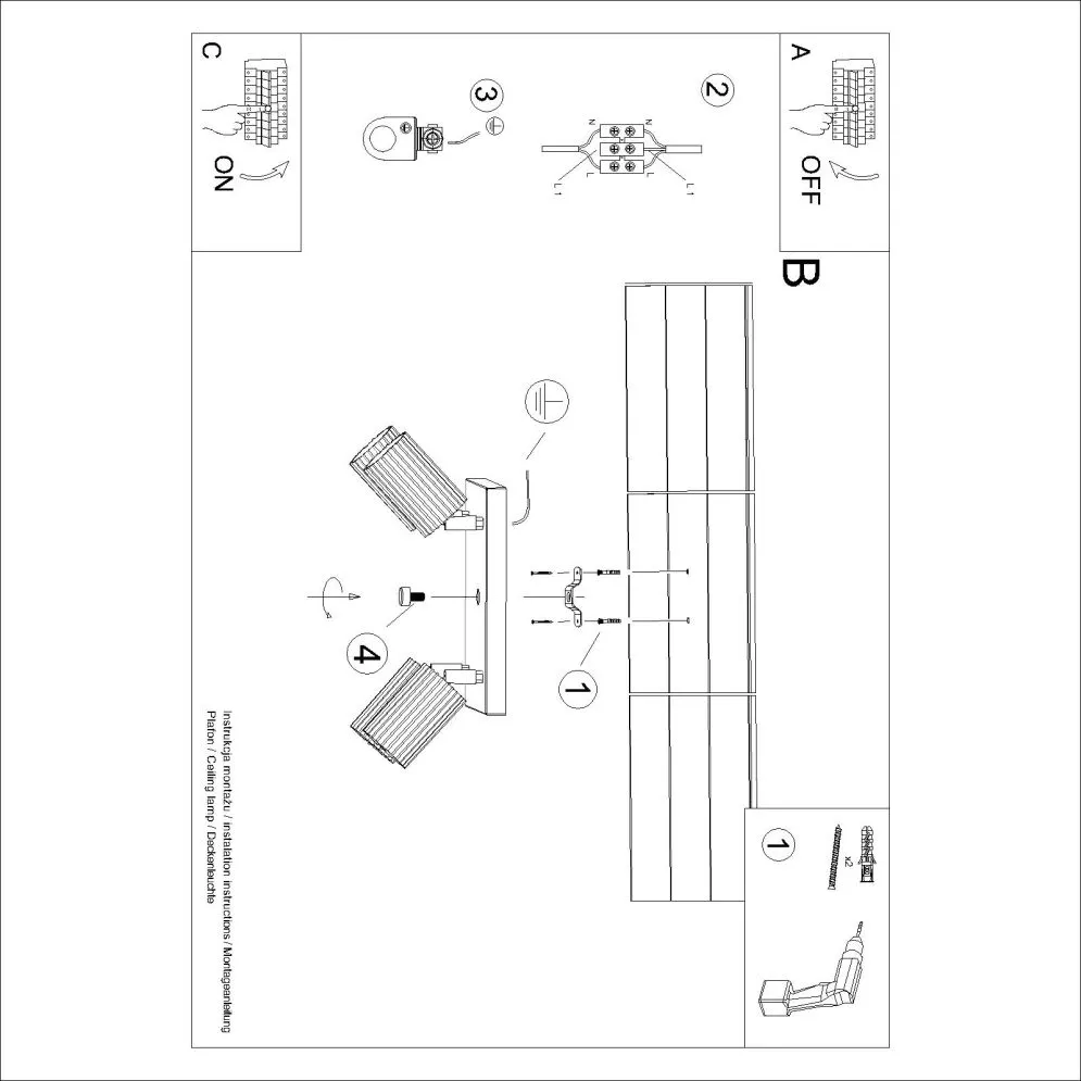 Plafon KARBON 4 taupe | sklep MIRAT kolekcja karbon