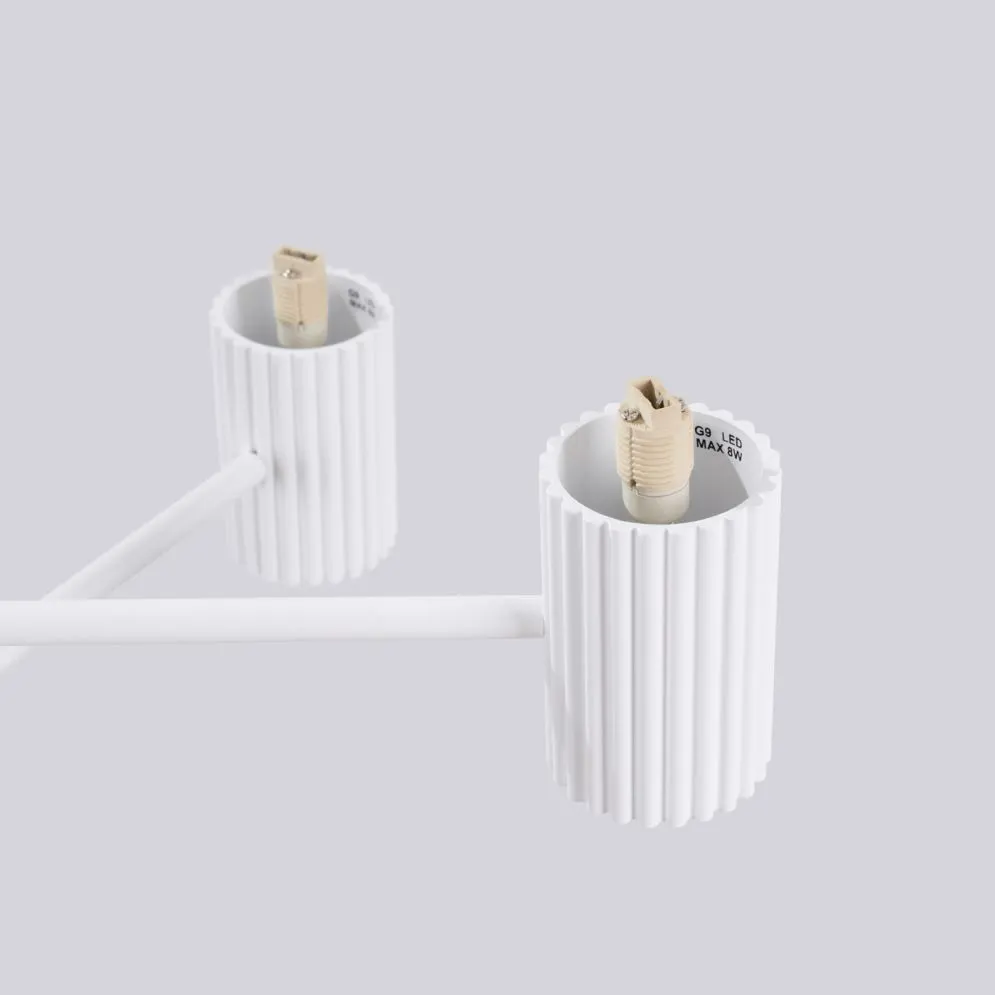 Żyrandol HALO 6 biały minimalistyczny | sklep MIRAT kolekcja halo