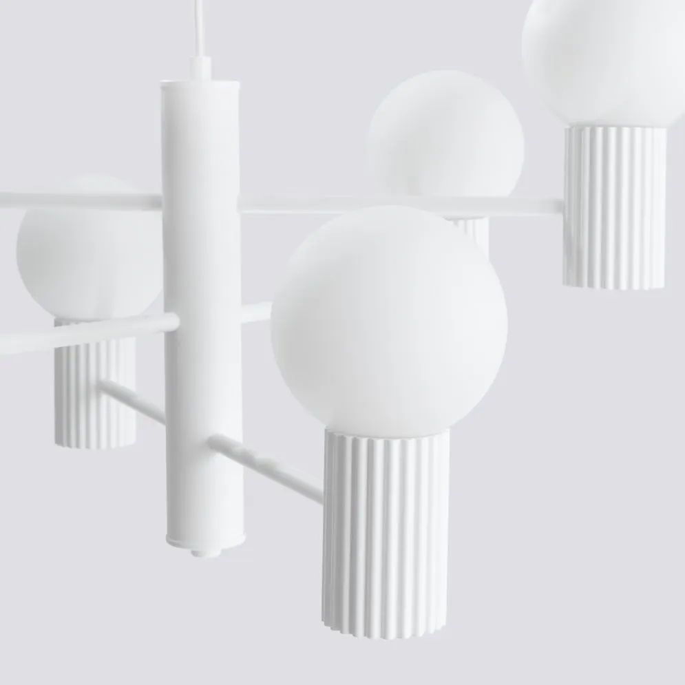 Żyrandol HALO 6 biały minimalistyczny | sklep MIRAT kolekcja halo