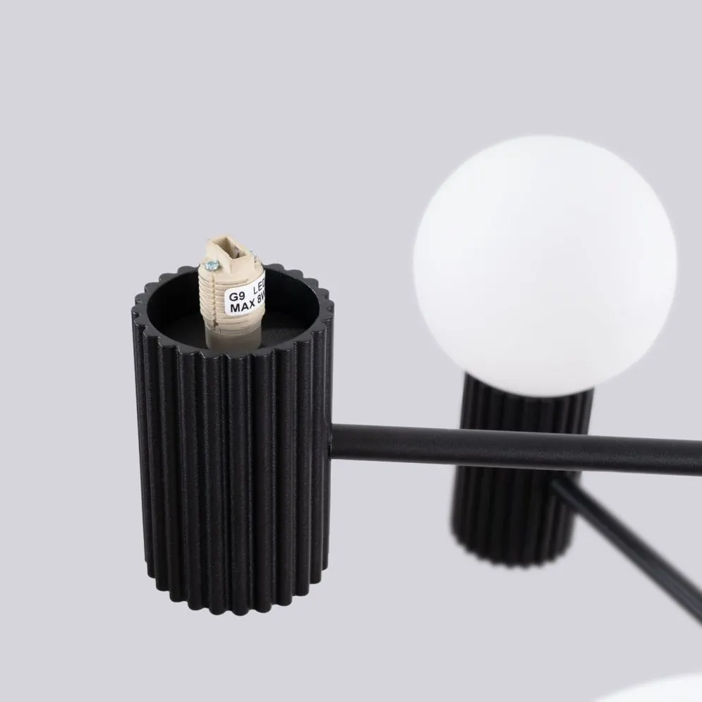 Żyrandol HALO 6 czarny loftowy| sklep MIRAT  kolekcja halo