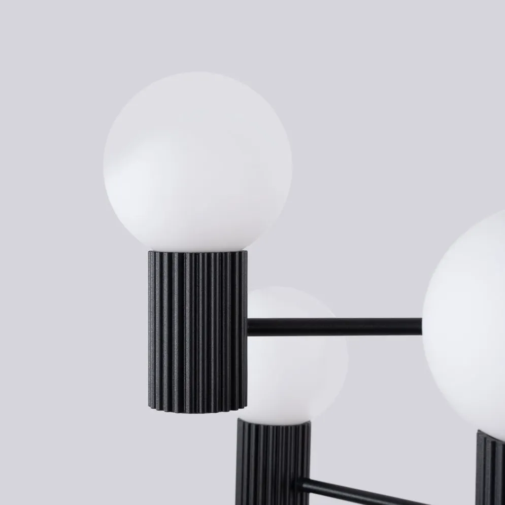 Żyrandol HALO 6 czarny loftowy| sklep MIRAT  kolekcja halo