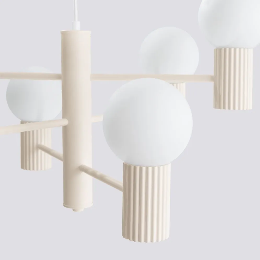 Żyrandol HALO 6 beżowy nowoczesny | sklep MIRAT kolekcja halo