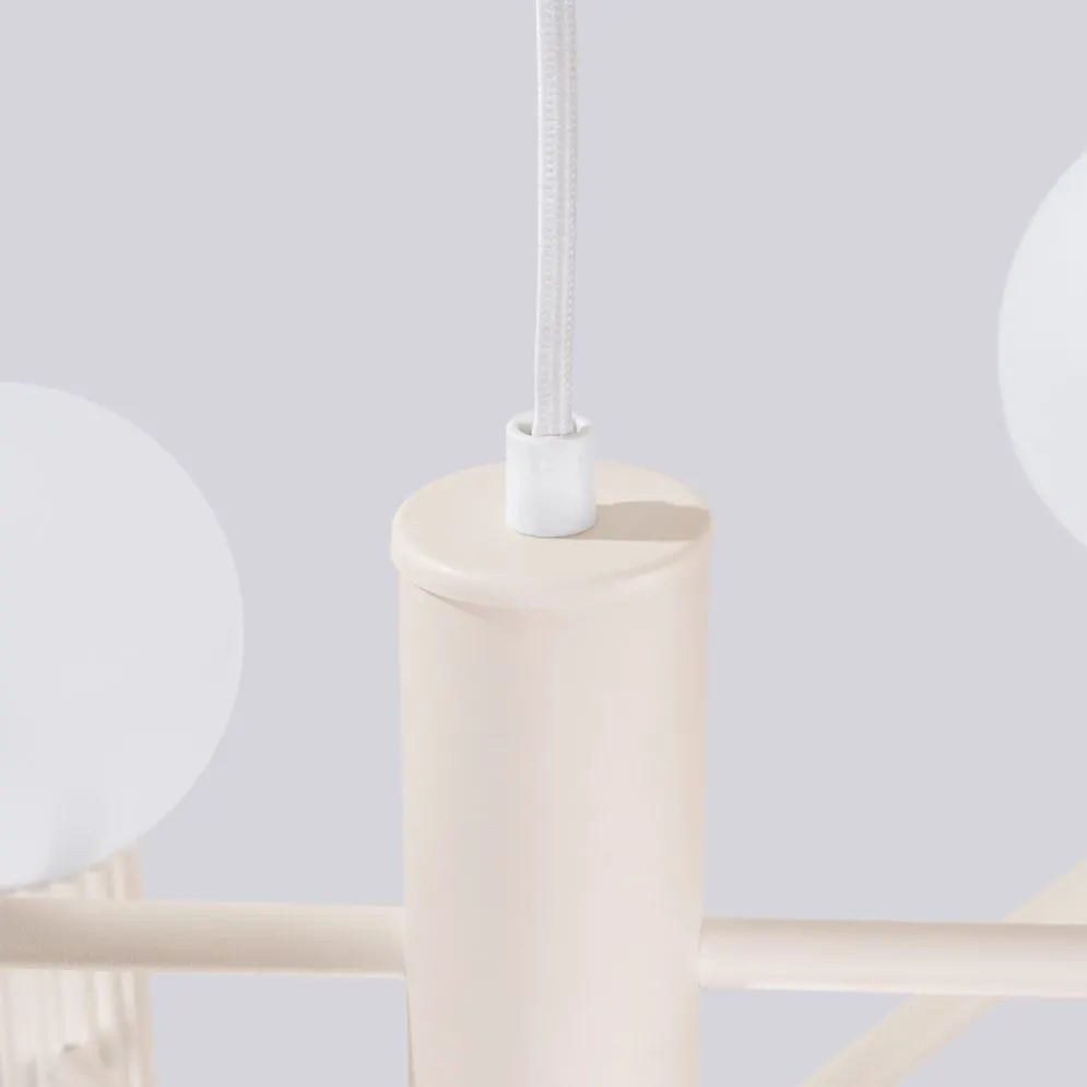 Żyrandol HALO 6 beżowy nowoczesny | sklep MIRAT kolekcja halo