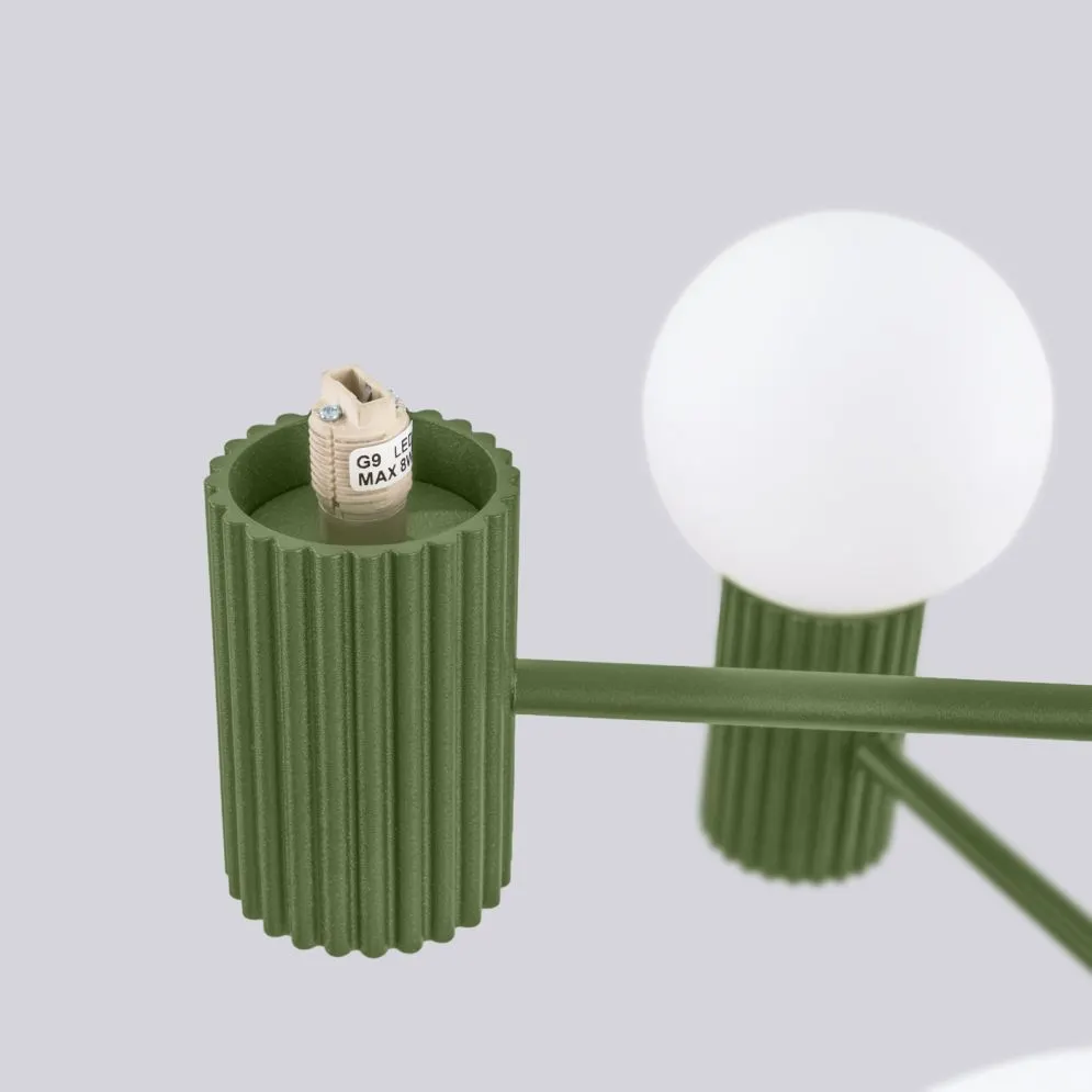 Żyrandol HALO 6 zielony oliwkowy | sklep MIRAT  kolekcja halo