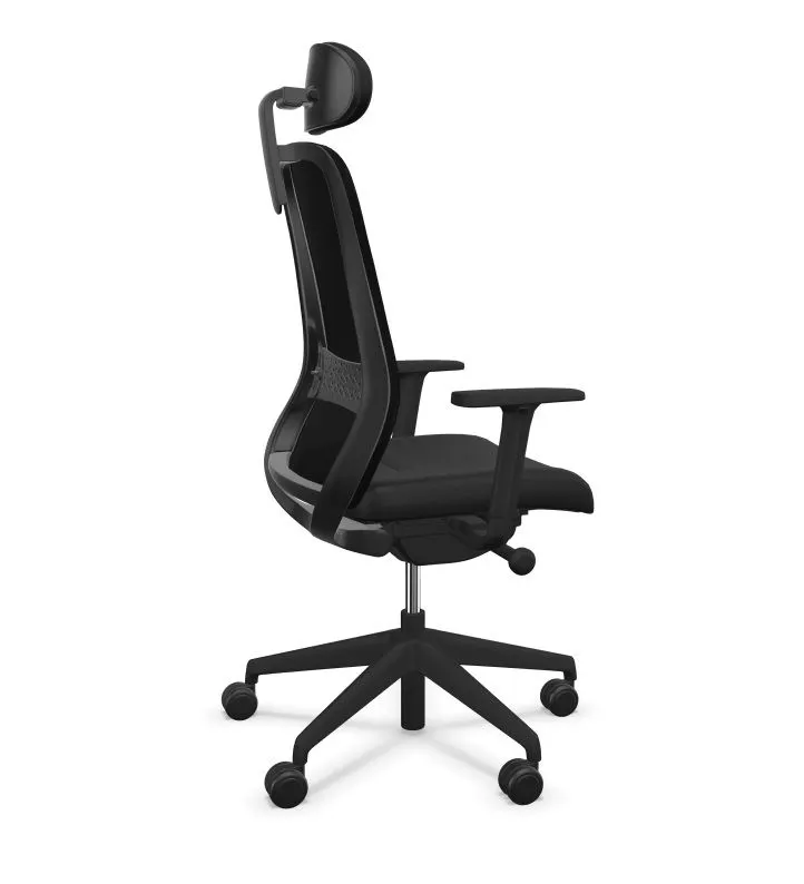 Fotel biurowy SOULY ERA MT6099/CSE14 czarny z regulowanym zagłówkiem I sklep meblowy MIRAT.