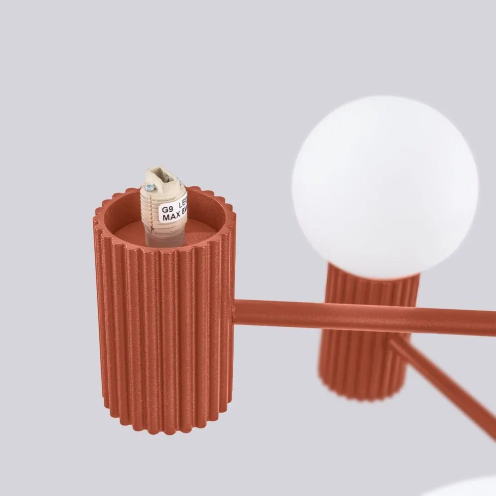 Żyrandol HALO 6 ochra czerwona | sklep MIRAT  kolekcja halo