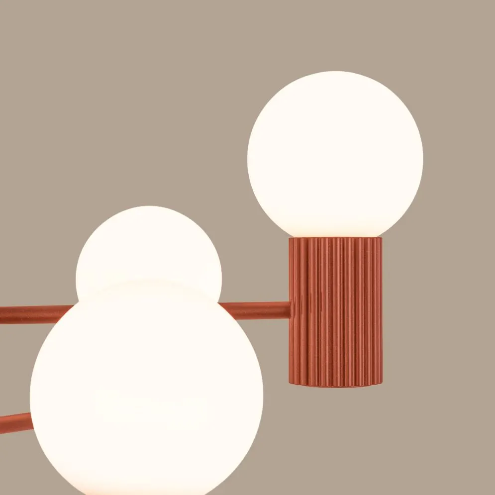 Żyrandol HALO 6 ochra czerwona | sklep MIRAT  kolekcja halo