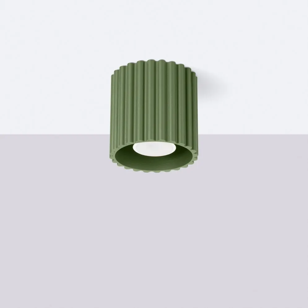 Plafon AURA 1 zielony oliwkowy GU10 | sklep MIRAT kolekcja aura