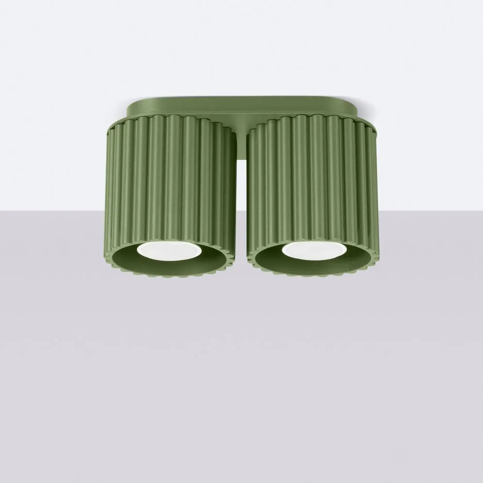Plafon AURA 2 zielony oliwkowy GU10 | sklep MIRAT kolekcja aura