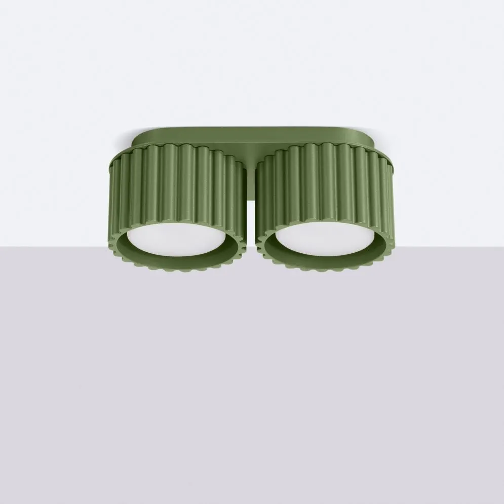 Plafon AURA 2 zielony oliwkowy Gx53 | sklep MIRAT  kolekcja aura
