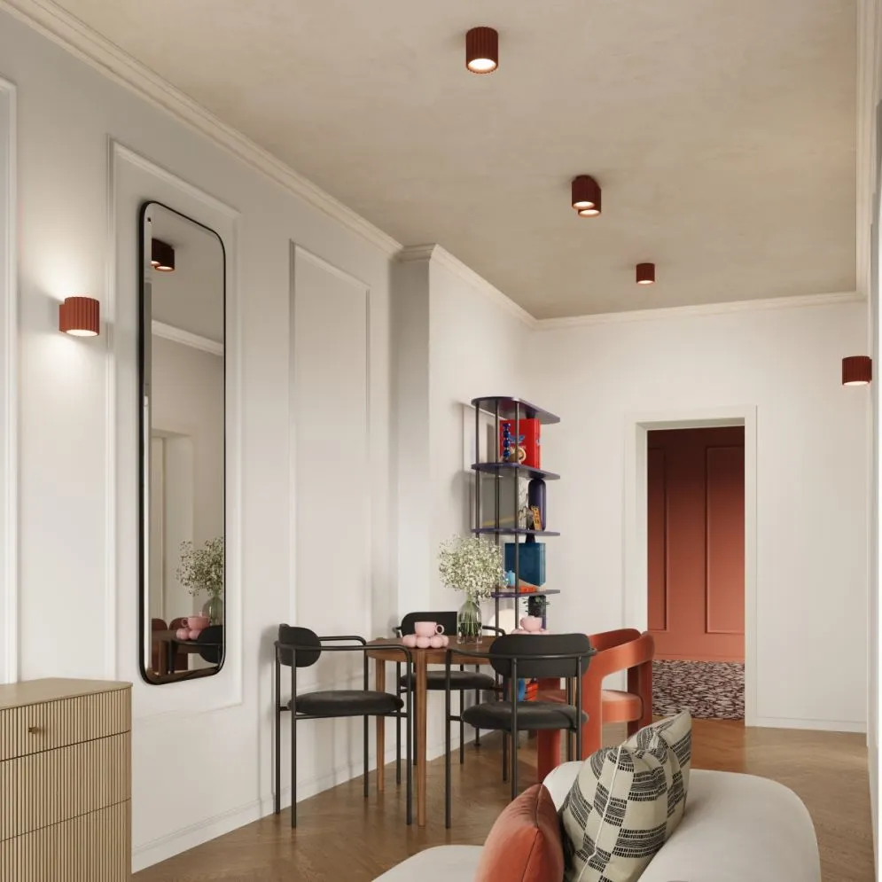 Plafon AURA 1 ochra czerwona GU10 | sklep MIRAT  kolekcja aura