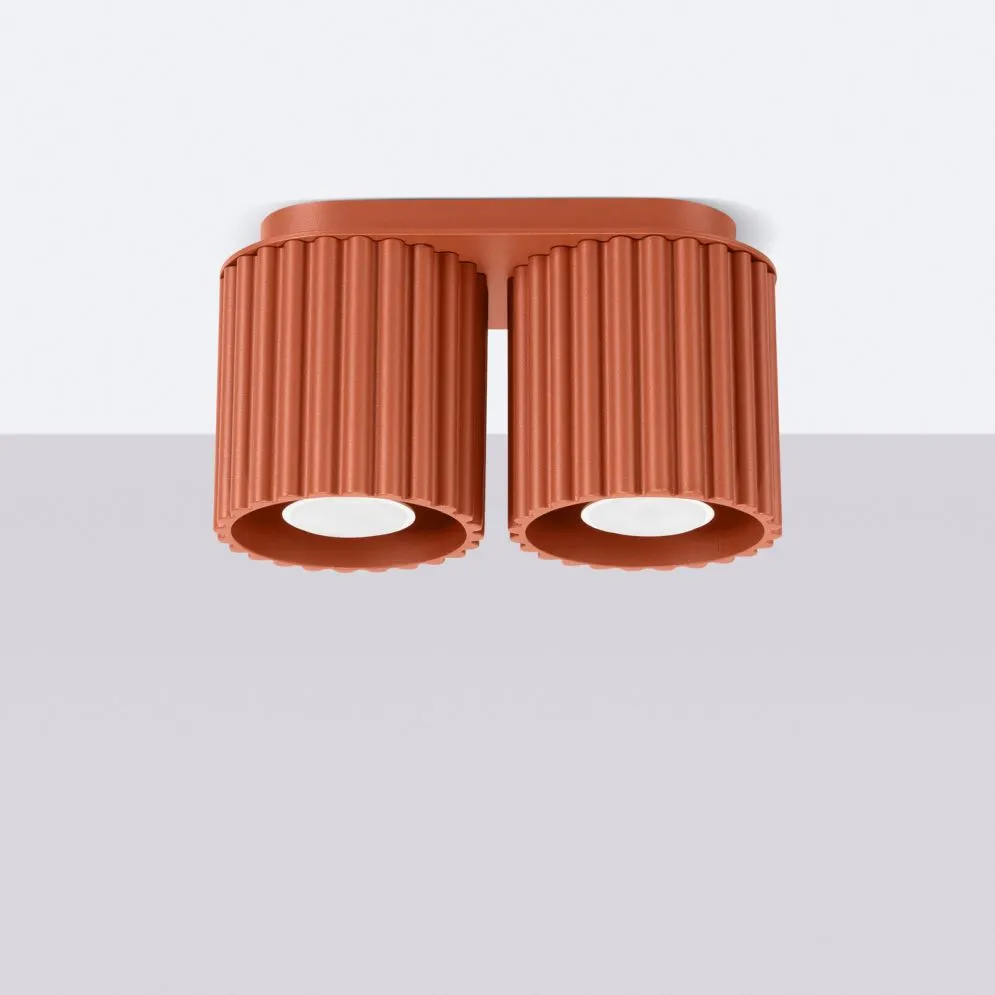 Plafon AURA 2 ochra czerwona GU10 | sklep MIRAT kolekcja aura