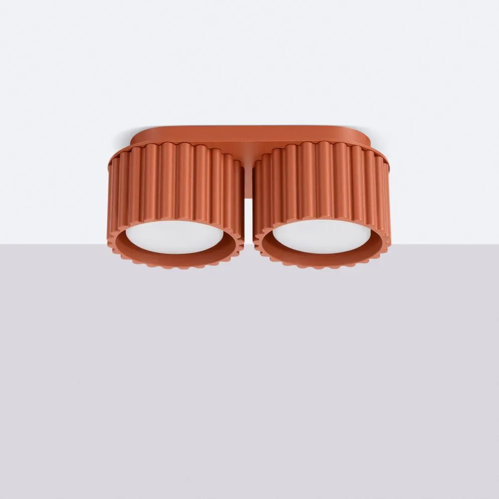 Plafon AURA 2 ochra czerwona Gx53 | sklep MIRAT  kolekcja aura